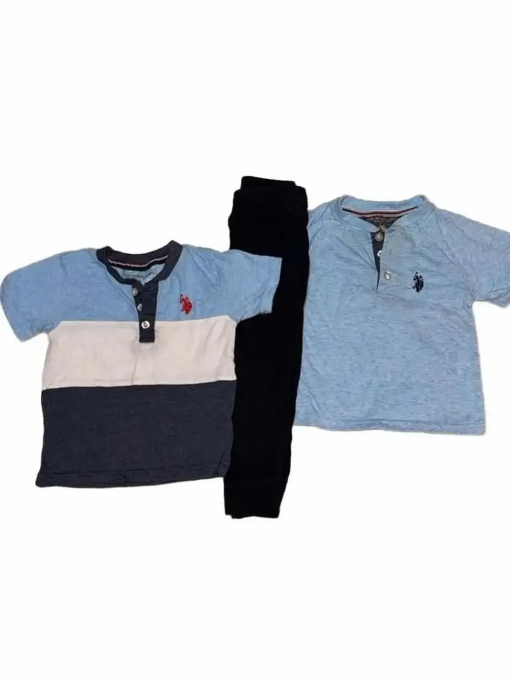U.S. Polo Assn. Outfit Set Size 2T Blue Colorblock Henley Joggers